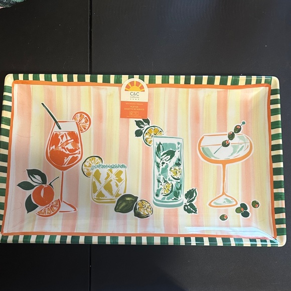 C&C California home melamine cocktail platter 17.25” x 11” - Picture 1 of 2